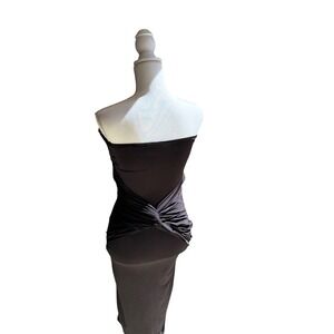 Day & Night Black Strapless Twist Back Dress